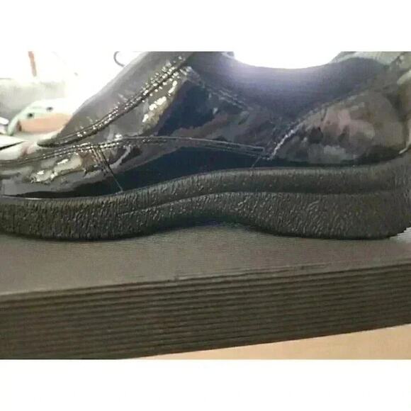 ECCO Soft Pxford Sneakers Sz US 8-8.5 (EU 41) New WithouBox Patent Leather Black - Picture 4 of 9